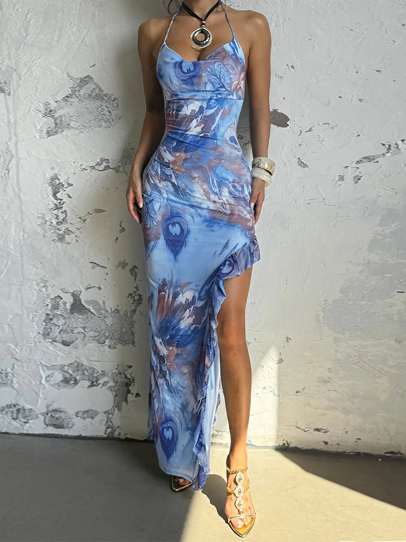 Women'S Cami Dress, Elegant Sleeveless Spaghetti Strap Dress for Beach Holiday Vacation, Ladies Summer Clothes