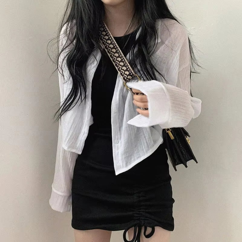 Sleeveless Dress Women Sexy Black Shirring Hot Girls Summer Dresses Slim Fashion New Korean Party Mini Club Harajuku Vestidos