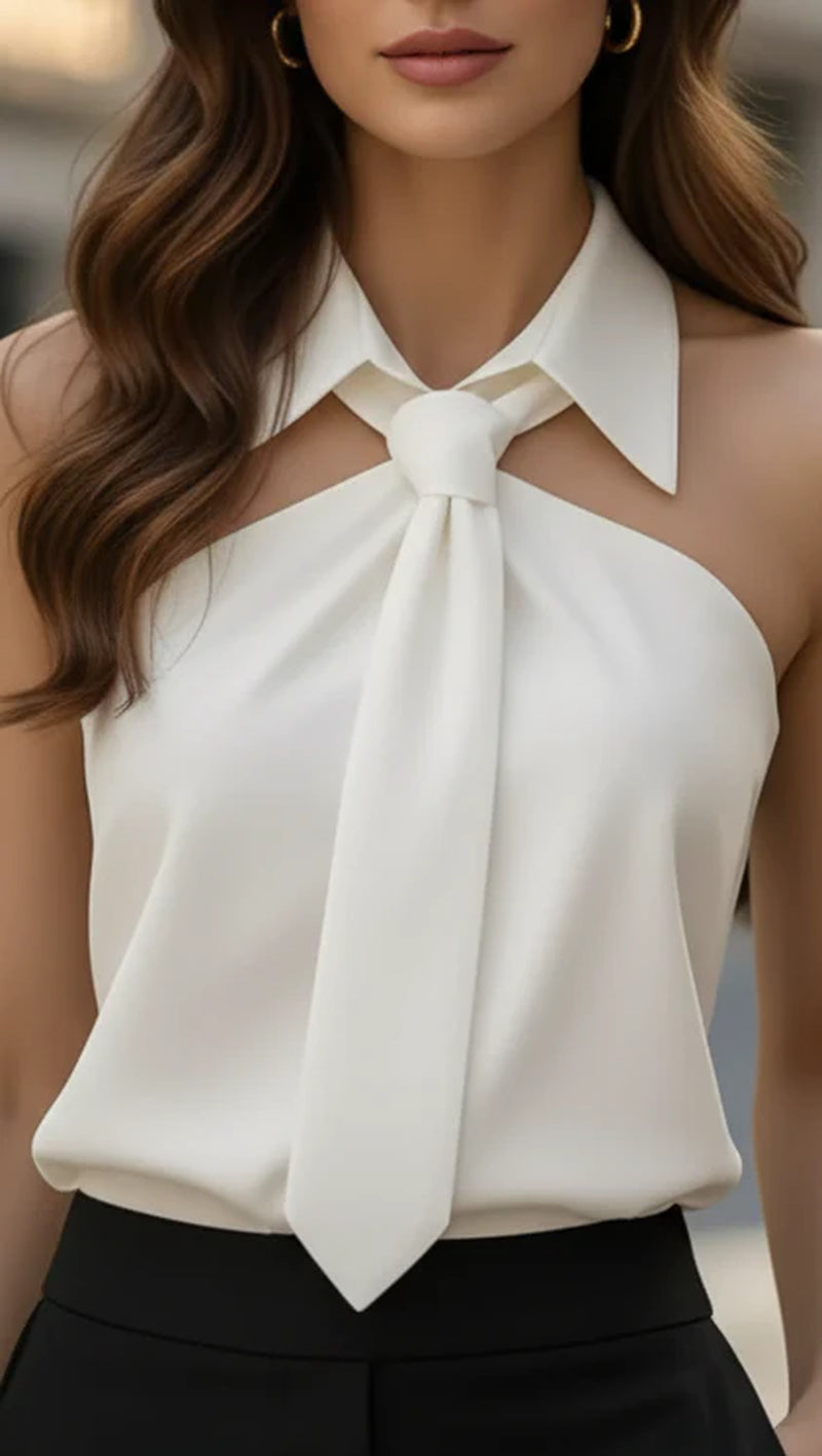 Lily | Halter Blouse Contrast - Lumina
