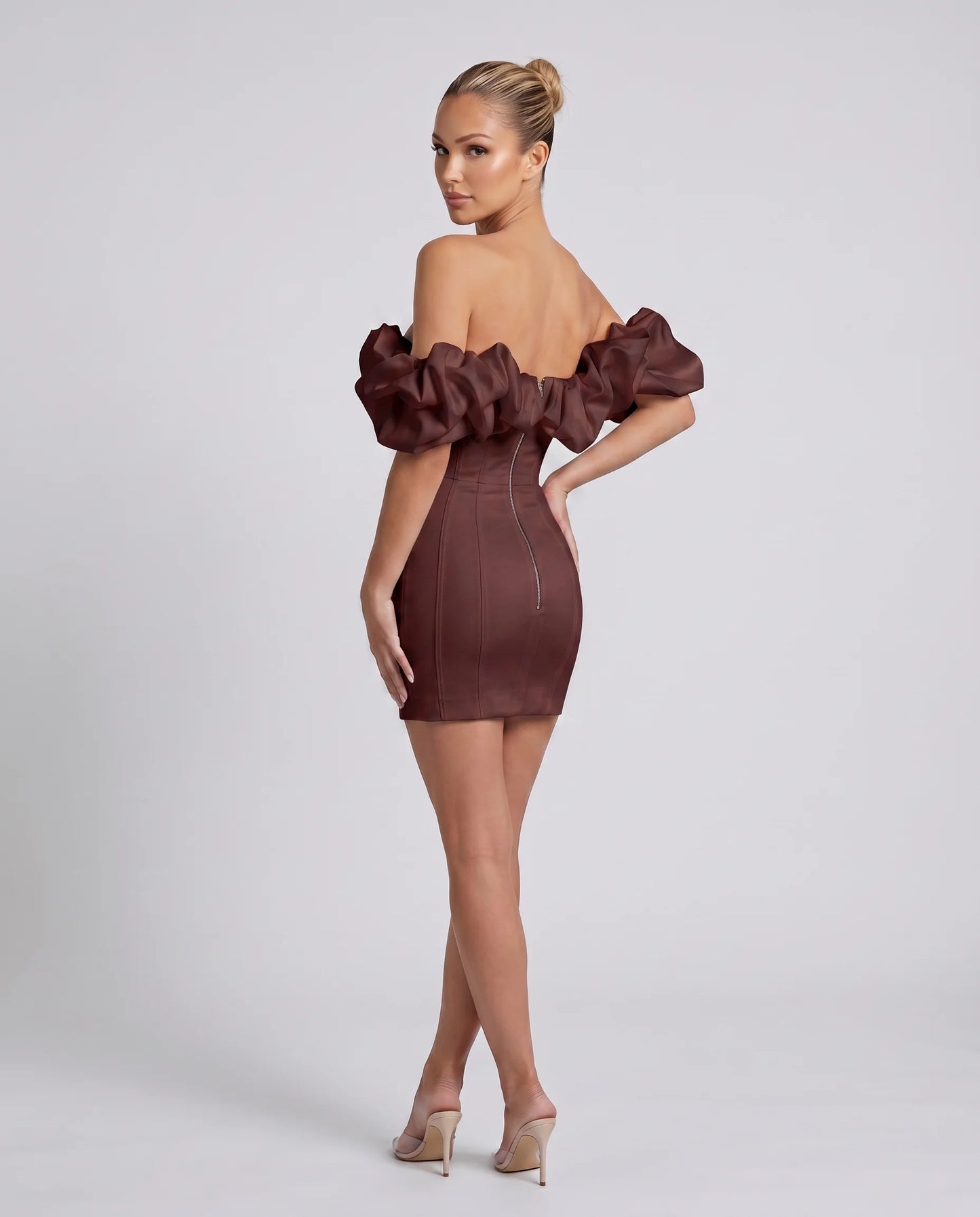 Hazel | Mini Dress with Off-Shoulder Ruffle Bodice