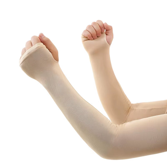 1 Pair Uv Protection Arm Sleeves Man Driving Outdoor Sunscreen Ice Sleeves for Summer Travel Cycling Fishing Hiking Arm Warmers