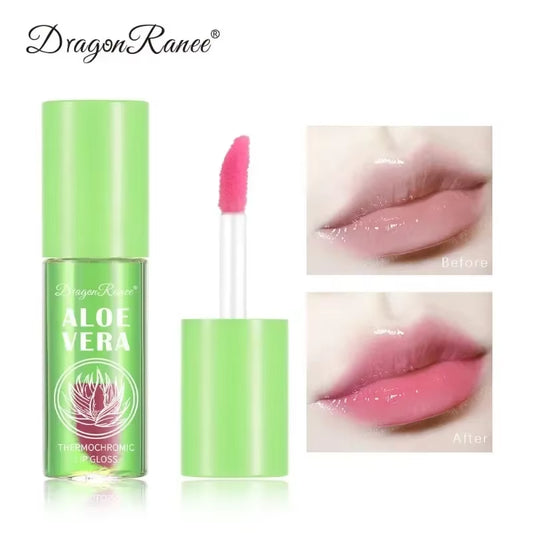 Aloe Lipstick Color-Changing Lip Balm Lithesome Moisturizing Hydrating Watery Lip Stick Aloe Fruit Lipsticks UNISEX Lips Care