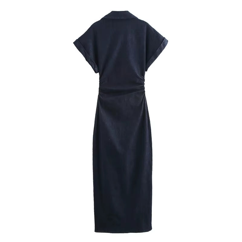 New Long Dresses 2025 Woman Fashion Summer Single Breasted Slim Fit Denim Skirts Women'S Clothing Top