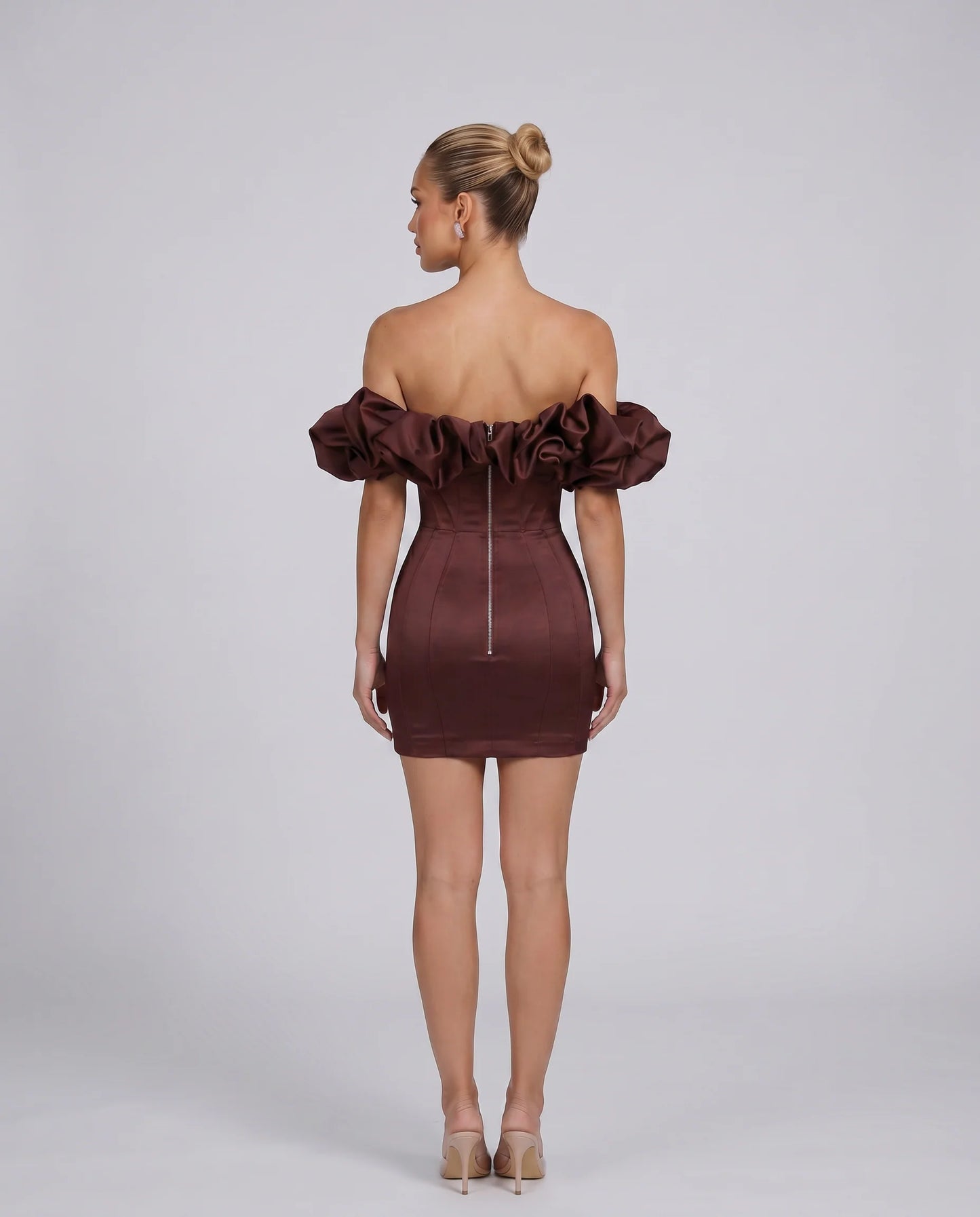 Hazel | Mini Dress with Off-Shoulder Ruffle Bodice