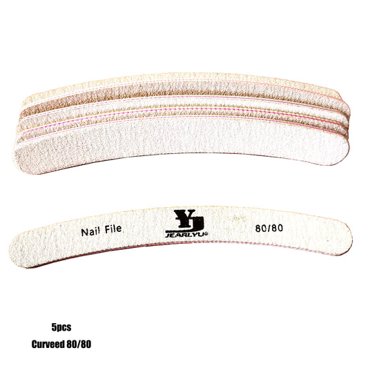 5Pcs/Lot Nail File Mix Color Limas 80/100/150/180/240 Grit Professional Sandpaper Cuticle Remover Buffer Files Manicure Tool Set